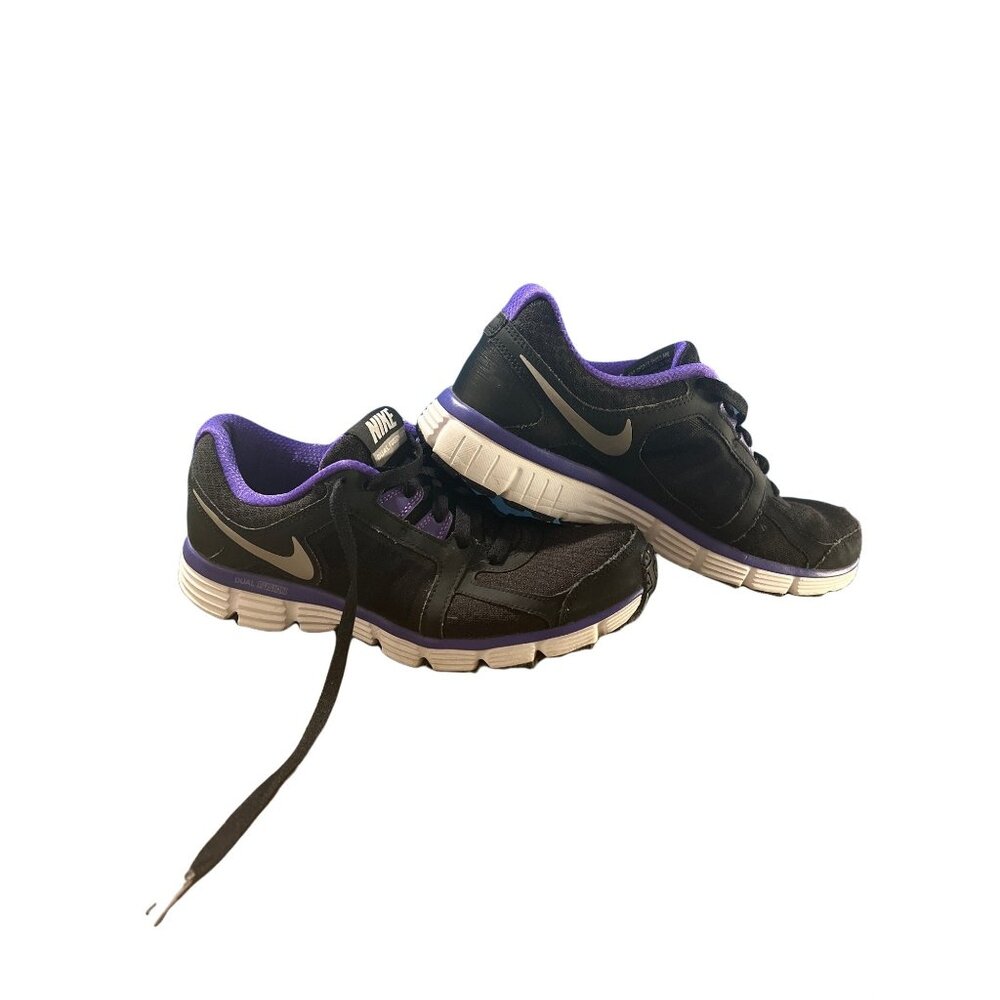 Nike Dual Fusion ST Black & Purple Womens Size 6 Running Shoes